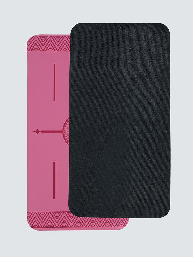 Yoga Studio The Grip Mini Mandala Yoga Mat Pad 4mm - Pink 3/5