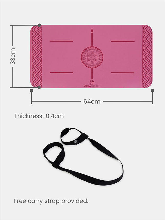 Yoga Studio The Grip Mini Mandala Yoga Mat Pad 4mm - Pink 5/5