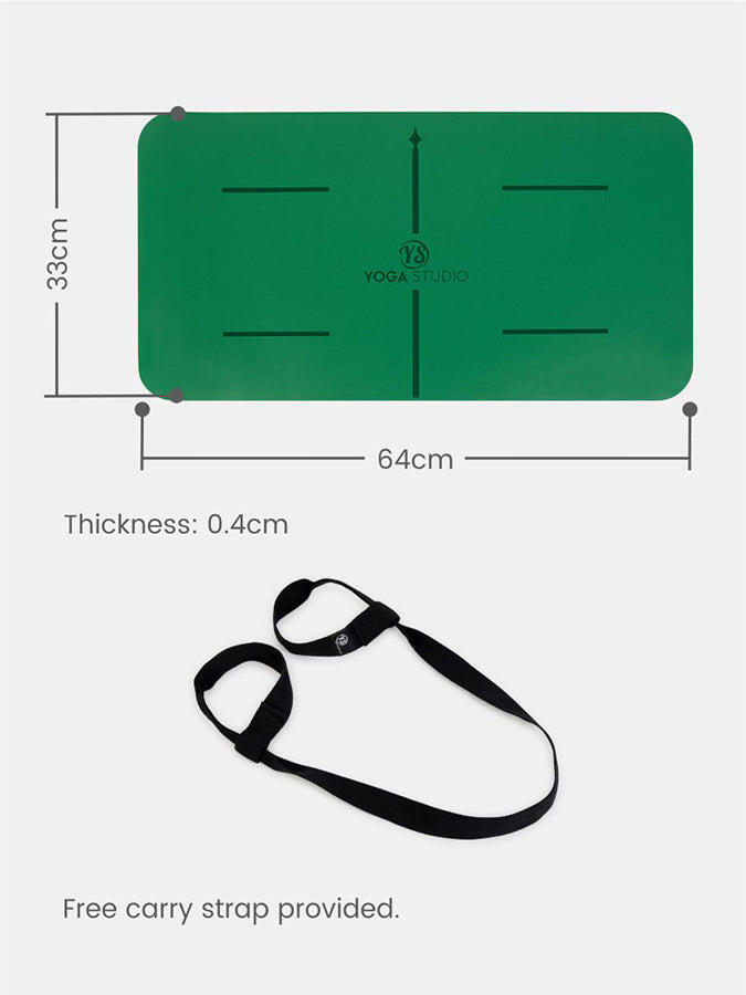 Yoga Studio The Grip Mini Yoga Mat Pad 4mm - Green 5/5