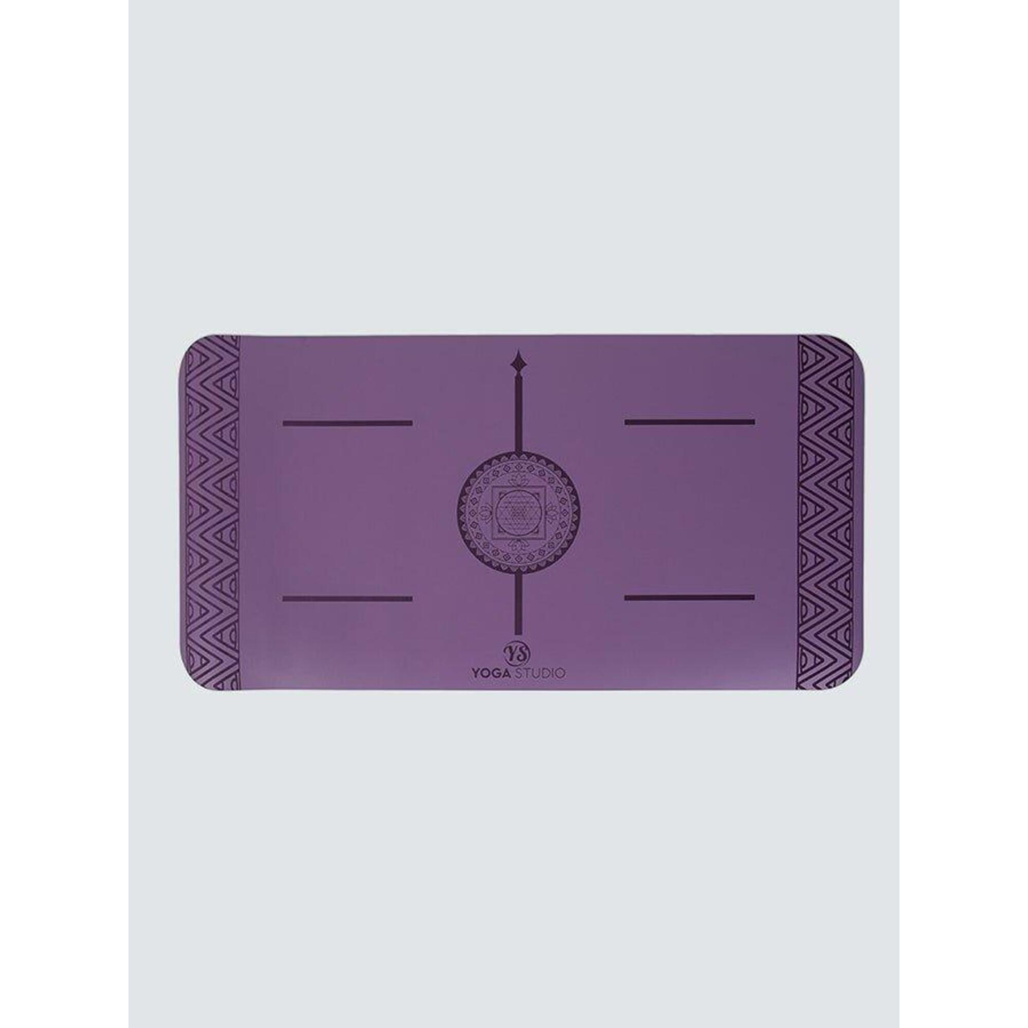 Yoga Studio The Grip Mini Mandala Yoga Mat Pad 4mm - Purple 1/5