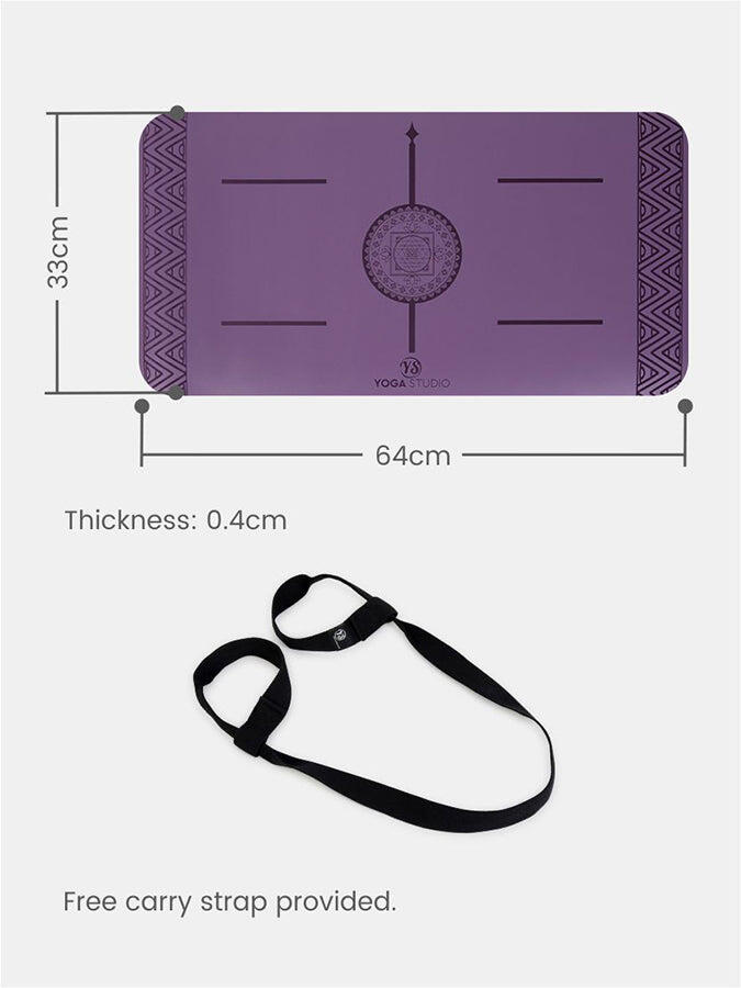 Yoga Studio The Grip Mini Mandala Yoga Mat Pad 4mm - Purple 5/5