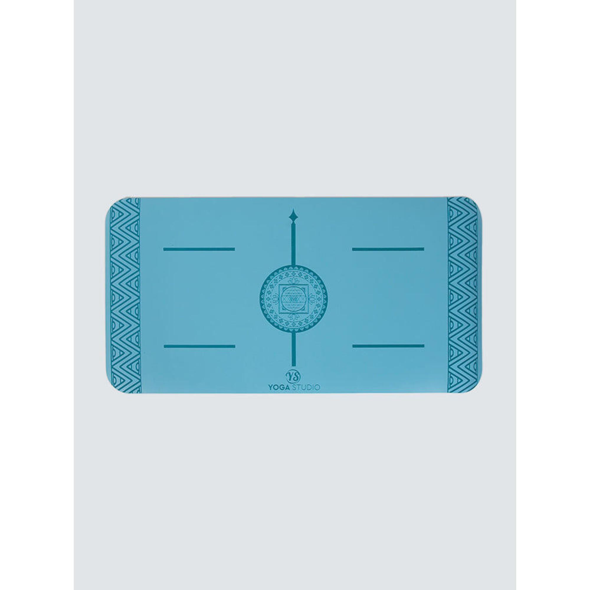 Yoga Studio The Grip Mini Mandala Yoga Mat Pad 4mm - Blue 1/5