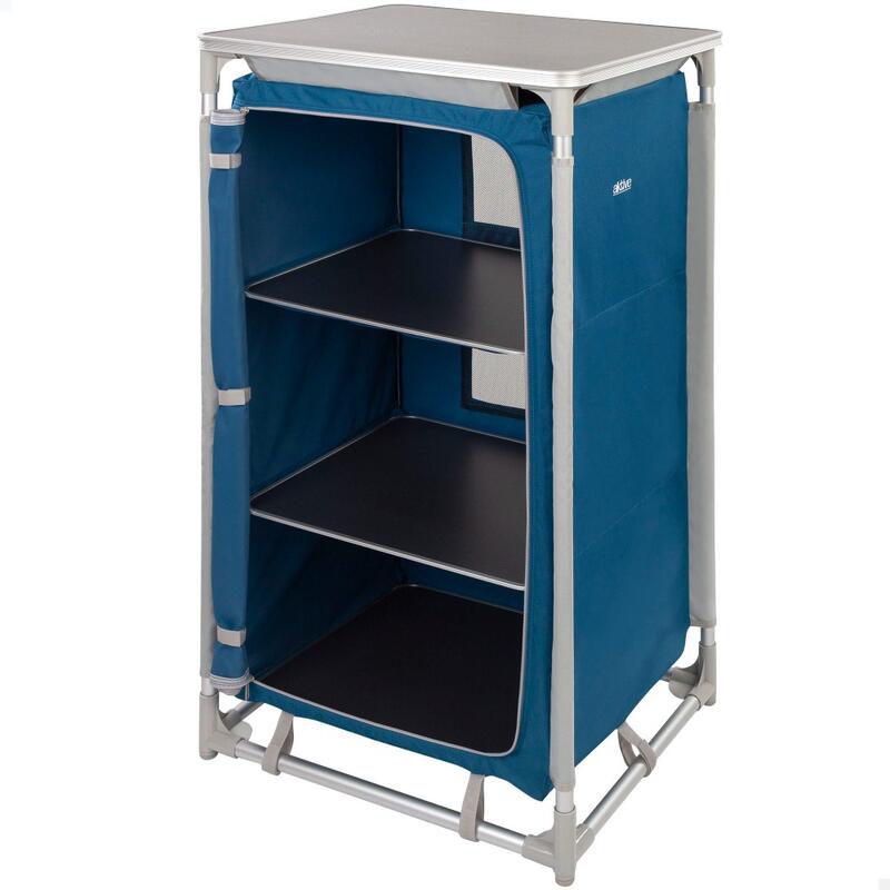 Armario Desmontable Aktive camping azul aluminio 60x49x106 cm 52853 mueble plegable cocina ligero 60 49 106 60x49x106cm