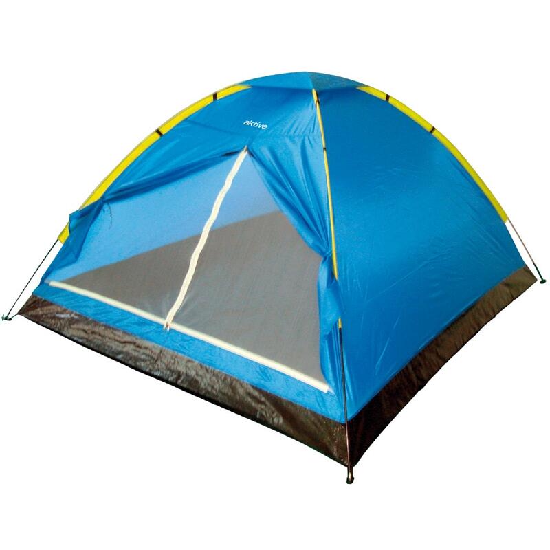 Tienda campaña dome para 4 personas aktive camping 210x240x130 cm