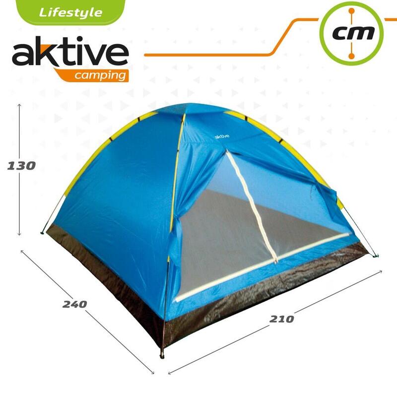 Tenda de campismo c/cúpula para 4 pessoas 210x240x130 cm Aktive