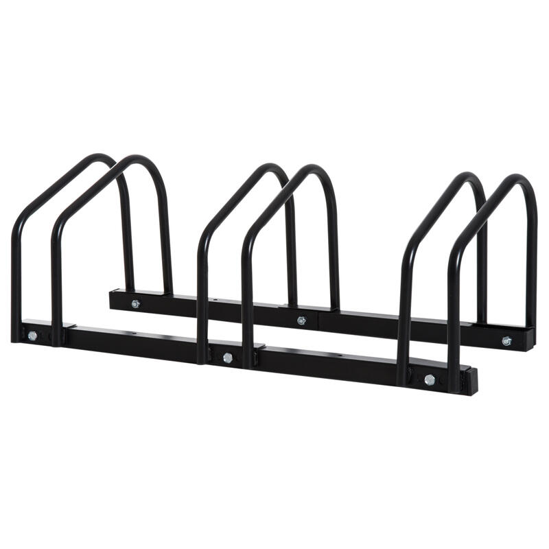 Aparcamiento para Bicicletas HOMCOM 76x33x27 cm Negro