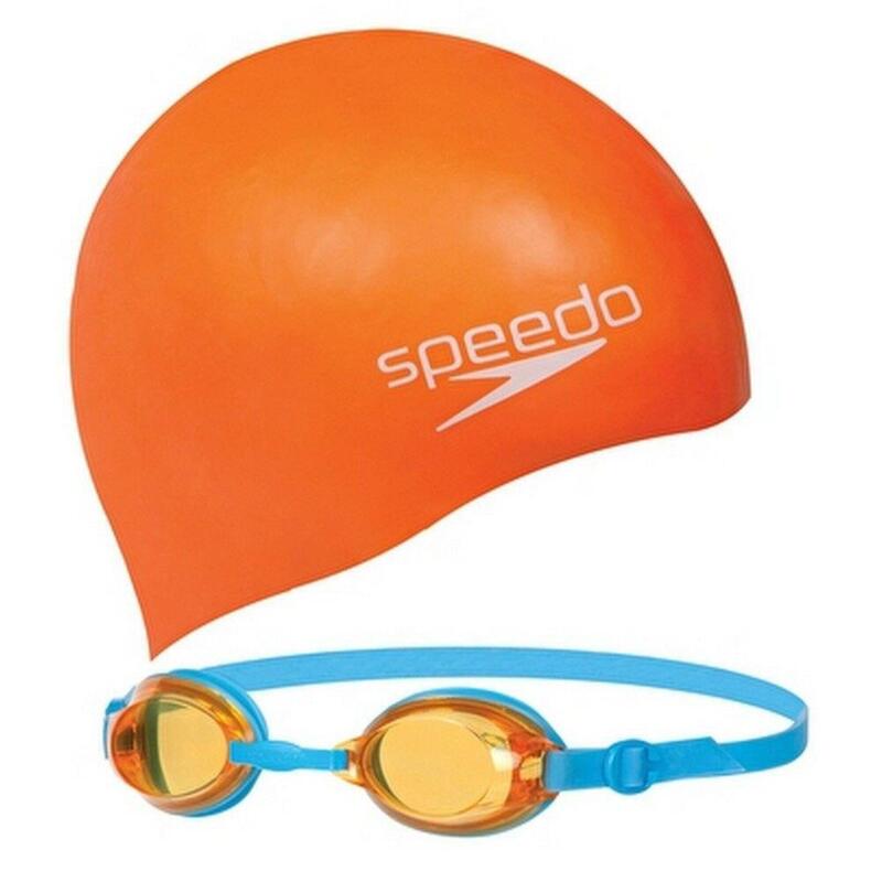 Zestaw okularki i  czepek dziecięcy speedo jet junior swim set