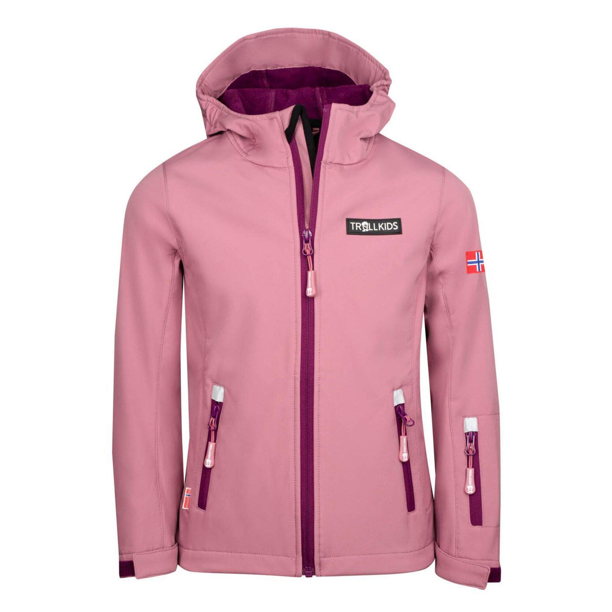 Children's softshell jacket Oslofjord orchid/blackberry