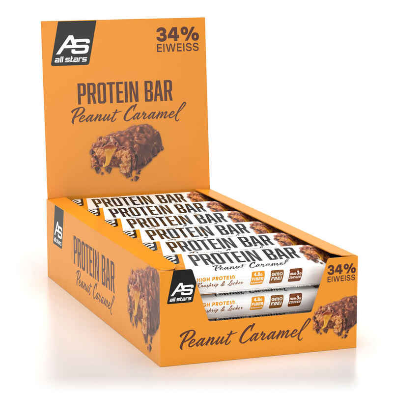 All Stars Protein Bar Peanut-Caramel 18er Pack (18 x 50g) 900g Media 1
