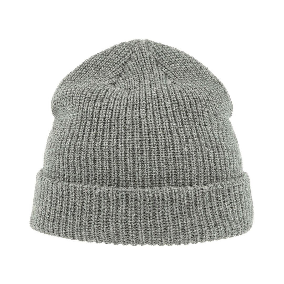 Woolly Wool Blend Beanie (Grey Melange) 2/3