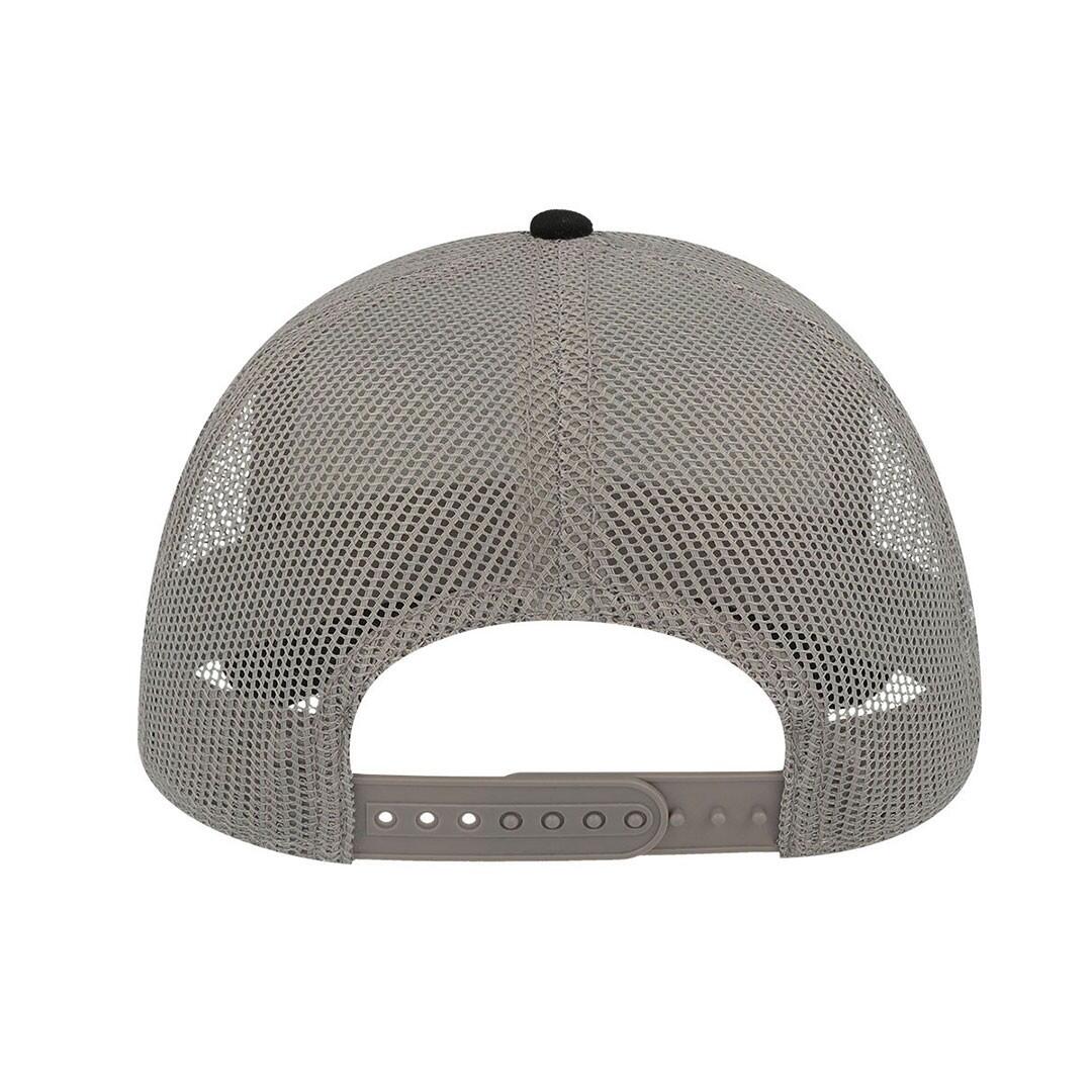 Rapper Canvas 5 Panel Trucker Cap (Black/Grey) 2/3