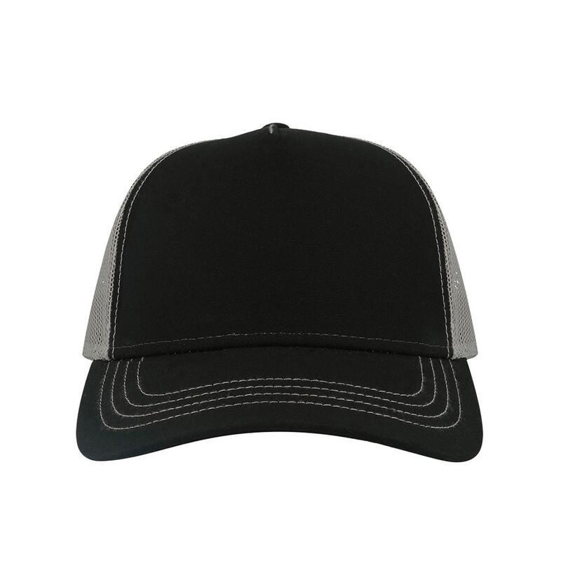 "Rapper" Trucker Cap Damen und Herren Schwarz/Grau