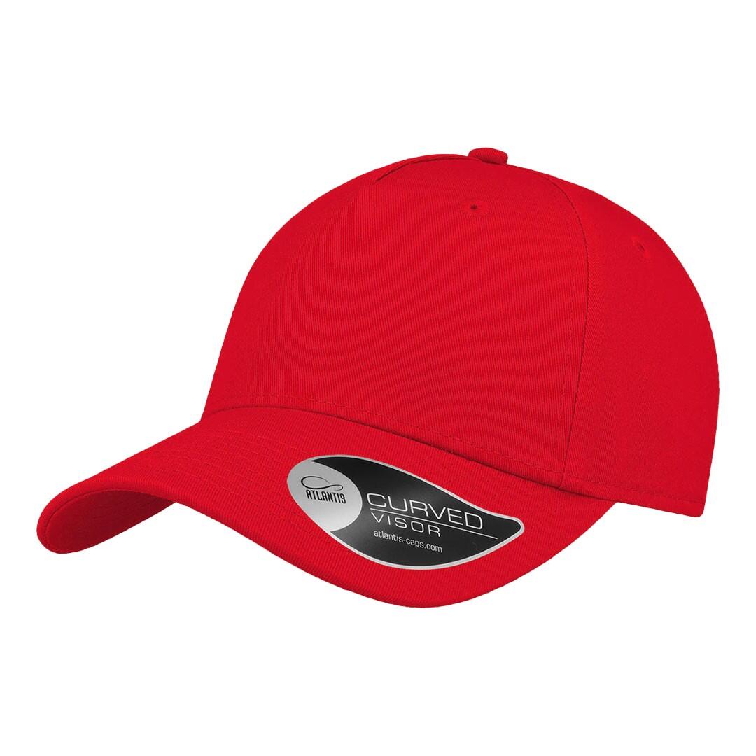 5 Panel Structured Cap (Red) 1/3