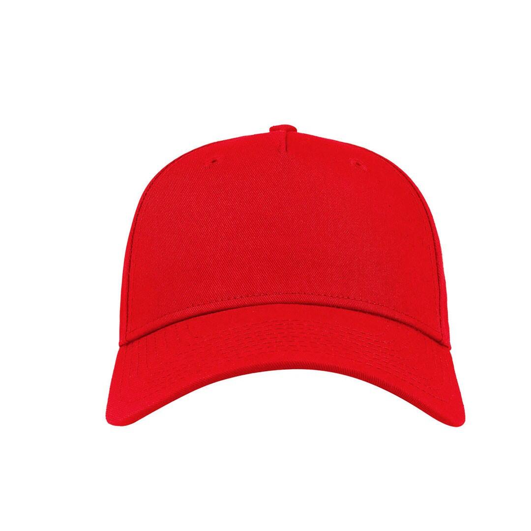 5 Panel Structured Cap (Red) 3/3