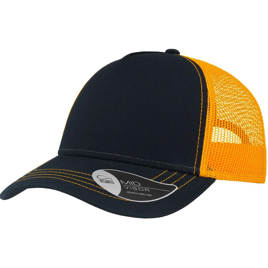 RAPPER trucker cap (Navy blue / Yellow)