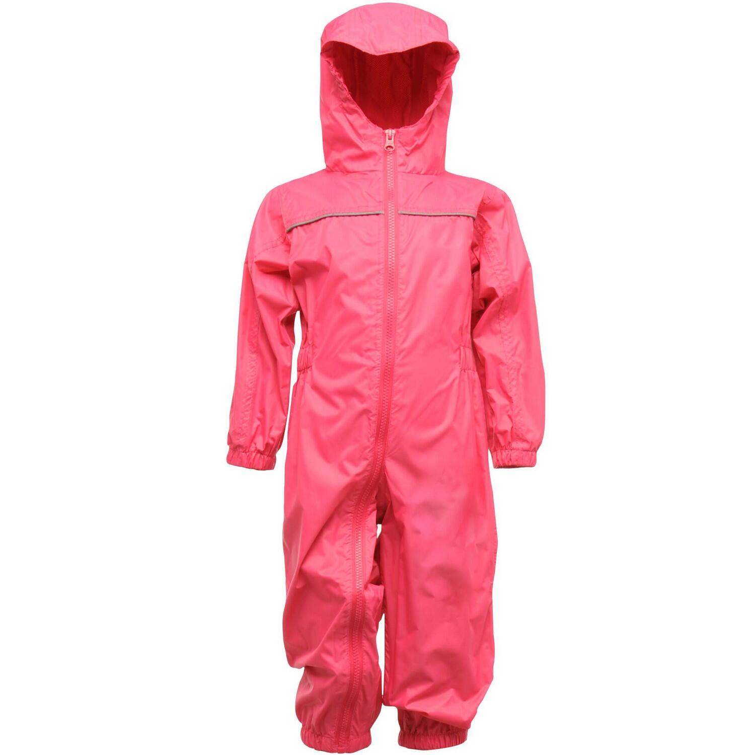 Professional Junior Childrens/Kids Paddle Rainsuit (Jem Pink) 1/3