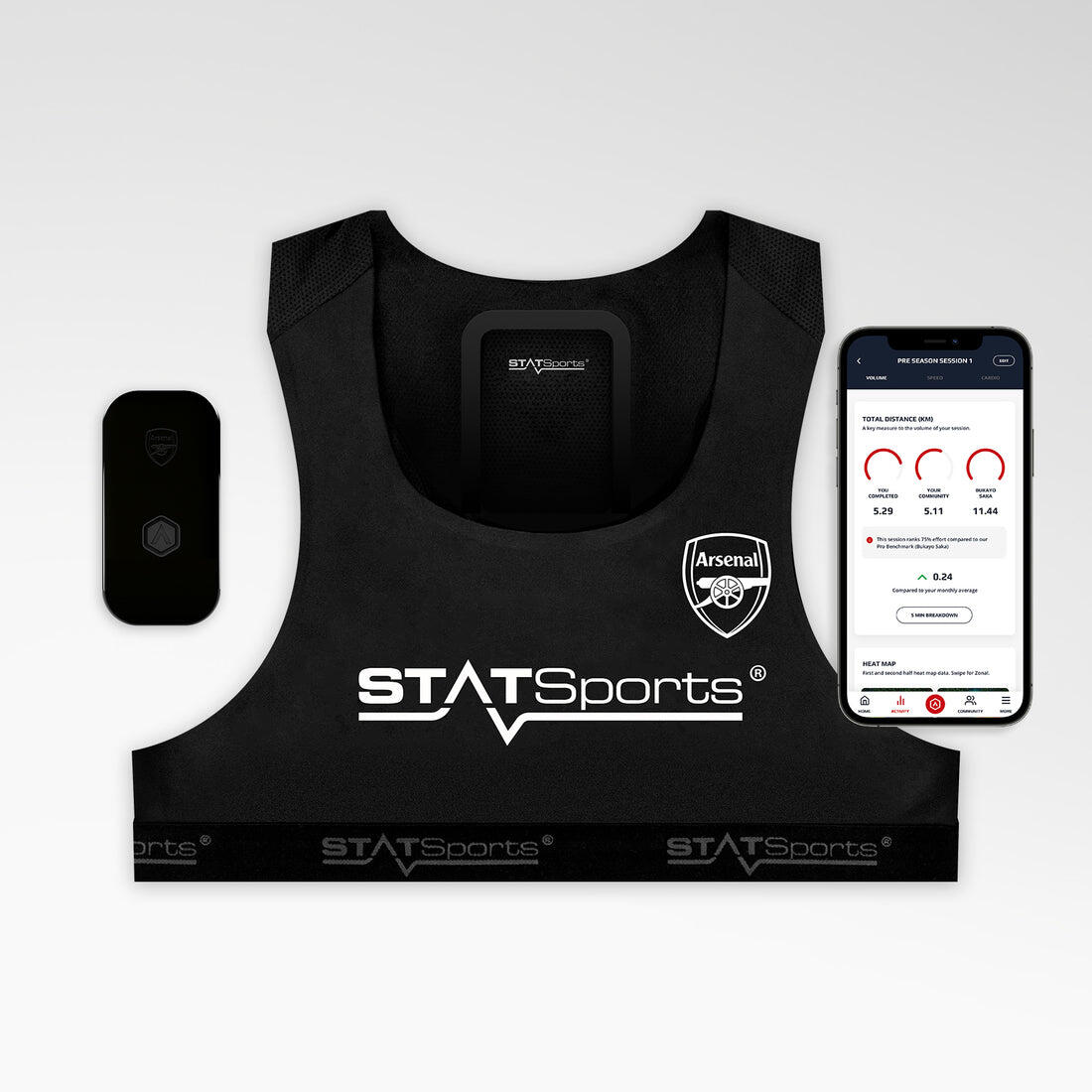STATSports, Apex Athlete GPS Performance Tracker Junior, Black