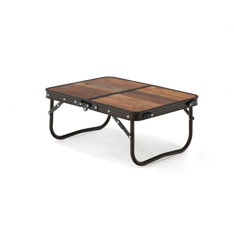 Retro outdoor folding MDF table - Brown