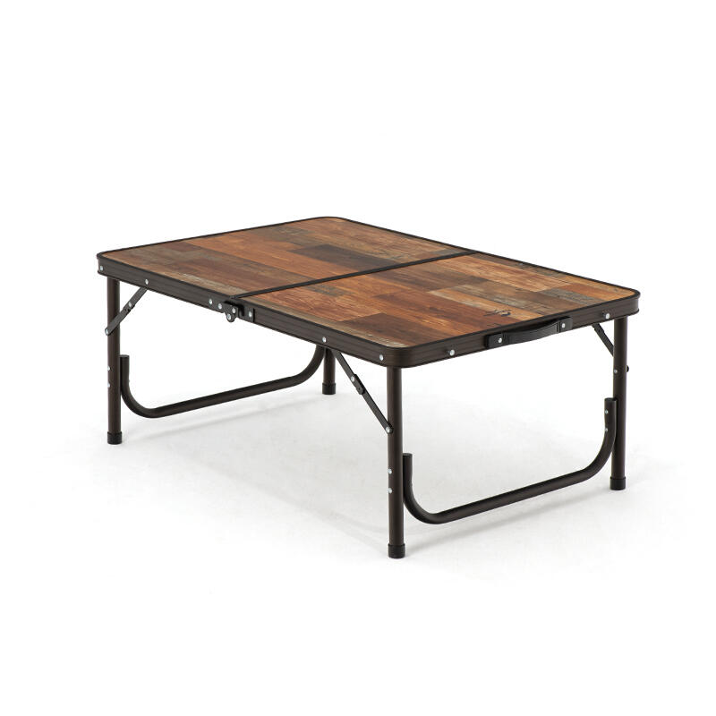 Retro outdoor folding MDF table - Brown