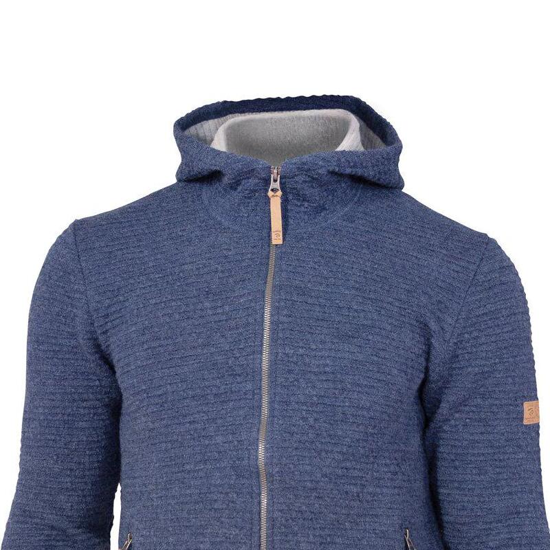 Strickjacke Morel Hood Male für Herren aus Wolle - Denim Blue