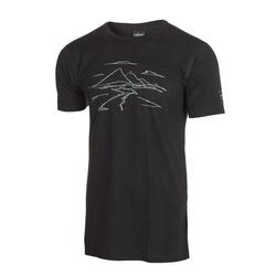T-shirt Agaton Mountain voor heren - 100% merino wol - Zwart