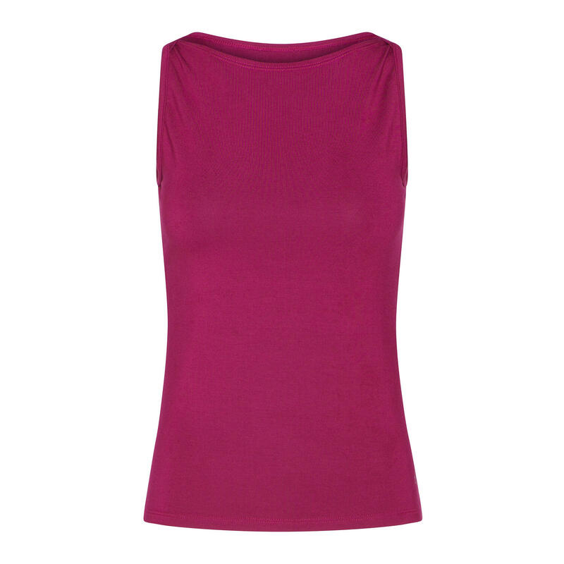 Yamadhi Boat Neck Tank Top, Modal, Berry (purple grape)