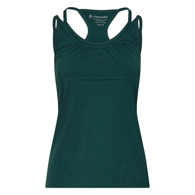 Yamadhi Yoga Racerback Top, dunkelgrün