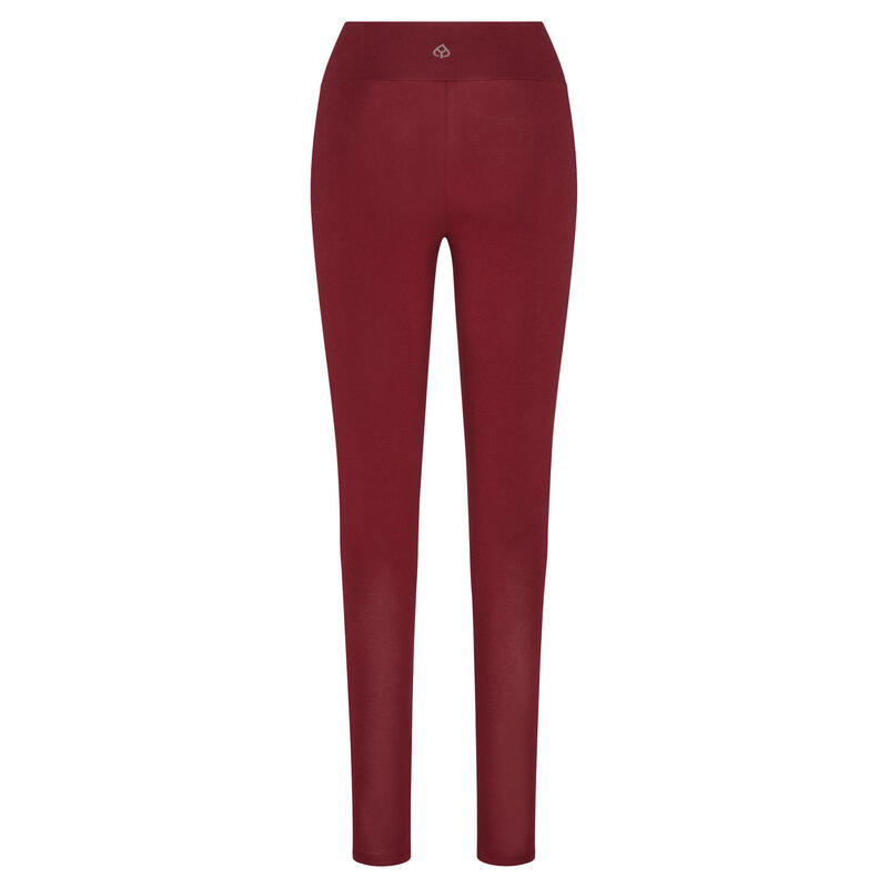 Yamadhi Basic Yoga Leggings Crossed Waist, Bio-Baumwolle, burgund (Cabernet)