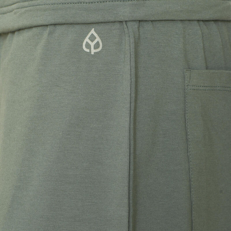 Yamadhi Herren Yogahose mit Tunnelzug, Bio-Baumwolle, Grau-Grün (Balsam Green)