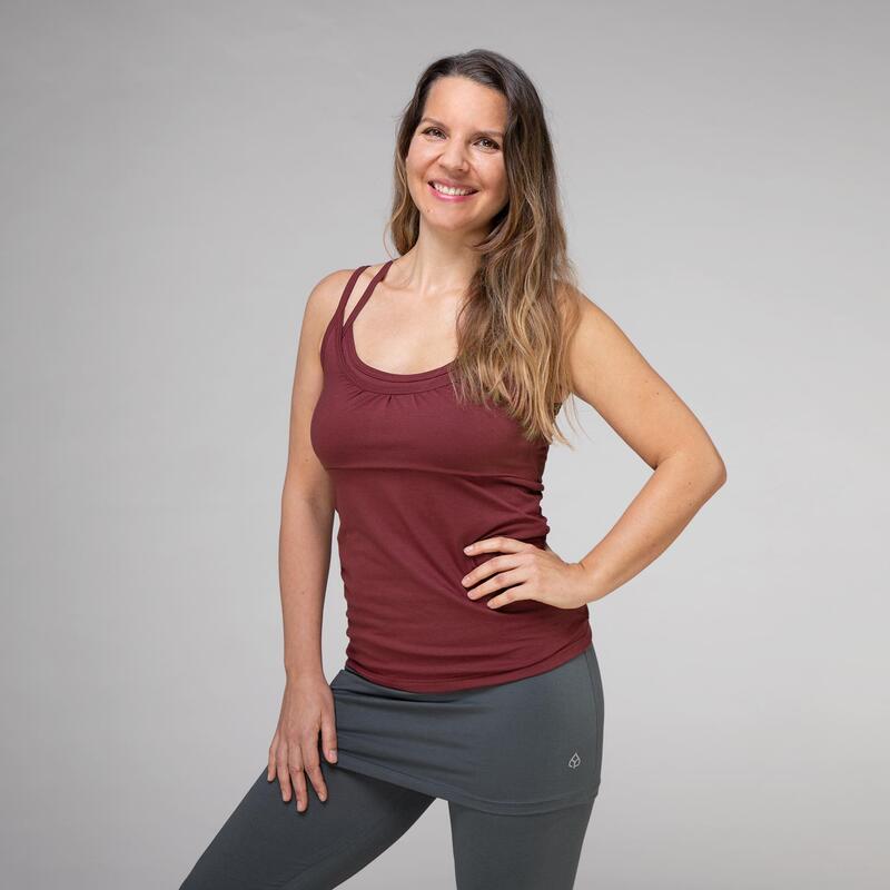 Yamadhi Yoga Racerback Top, weinrot