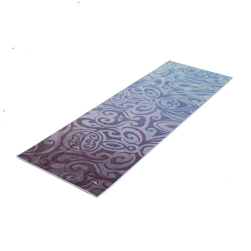 GRIP² Yoga Towel Art Collection, Maori Magic, grau/blau