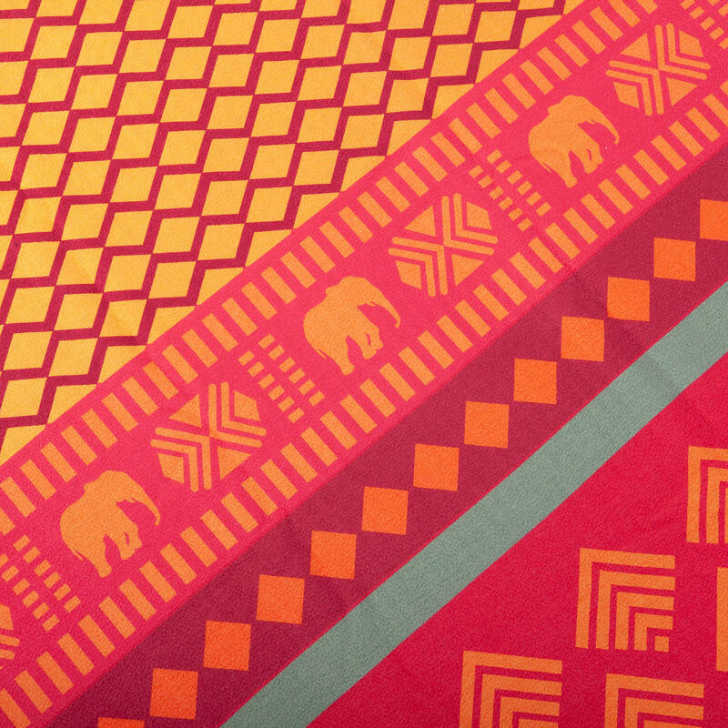 GRIP² Yoga Towel Art Collection, Safari Sari, rot-gelb