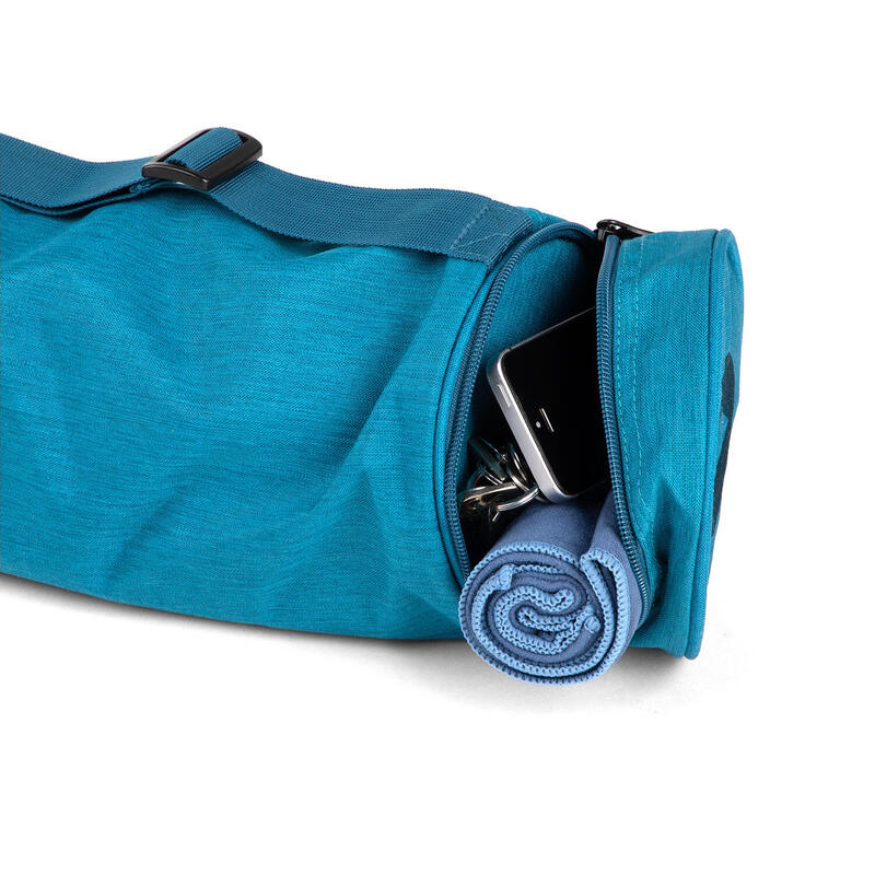 Yogamatten Tasche Asana Bag 60 petrol meliert, Polyester/Polyamide bestickt