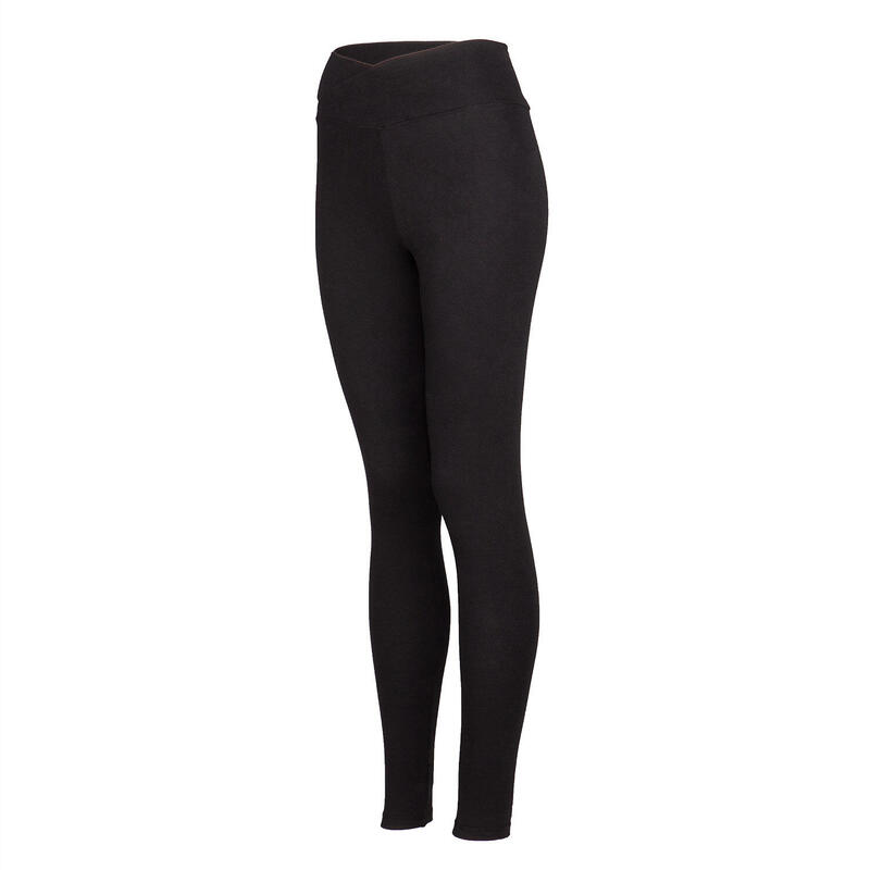 Yamadhi Basic Yoga Leggings Crossed Waist, Bio-Baumwolle, Schwarz