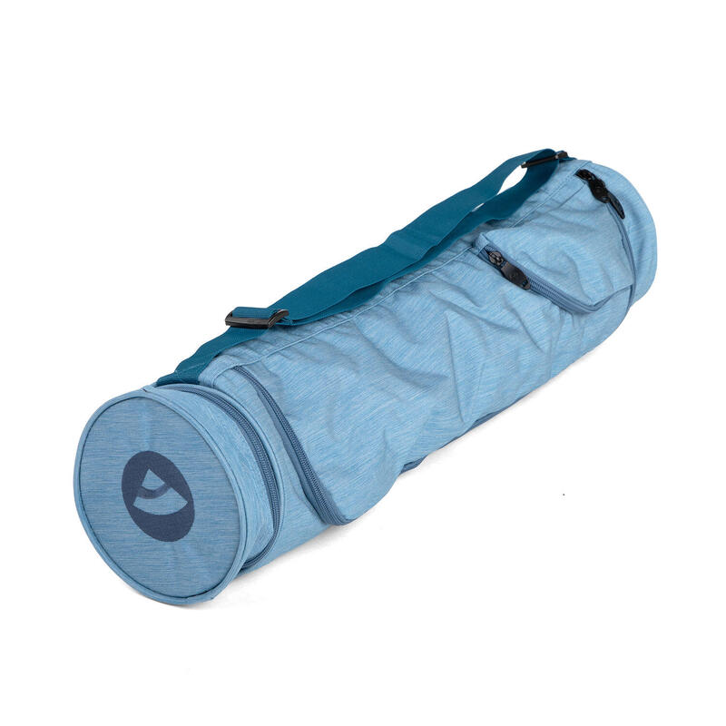 Yogamatten Tasche Asana Bag 60 graublau meliert, Polyester/Polyamide bestickt