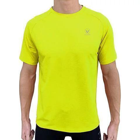 男士紫​​外線性能短袖科技 T 卹 - 萊姆黃色