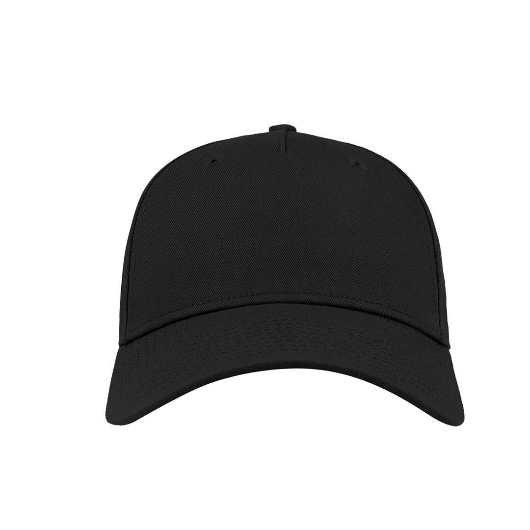 5 Panel Structured Cap (Black) 3/3