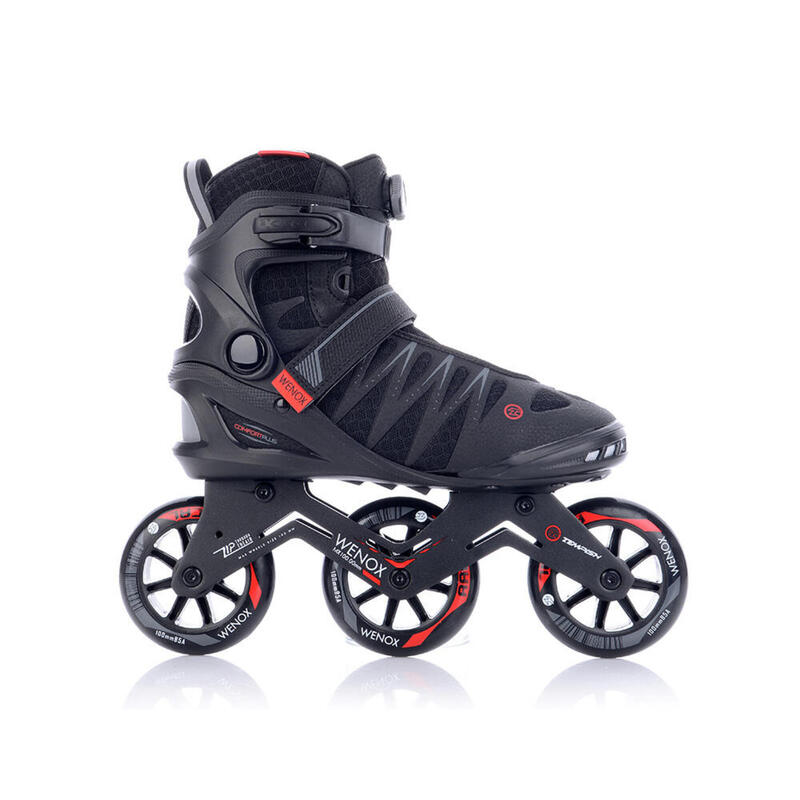 Tempish inline skates Wenox Top 100 softboot 85A zwart/rood