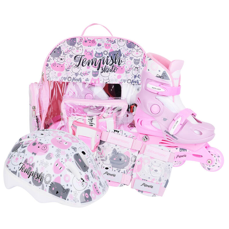 Tempish baby skate set kitty roze/wit