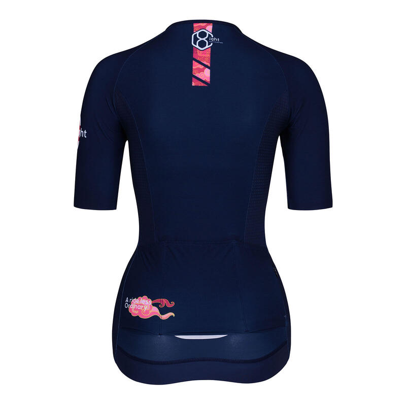 Maillot velo, manches courtes pour femmes blue 8andCounting