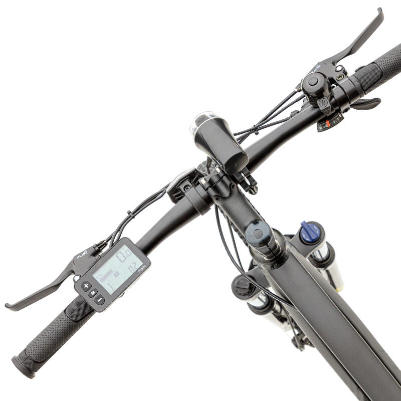 Elektrische mountainbike, Helios, 27.5 inch, 8 sp, zwart