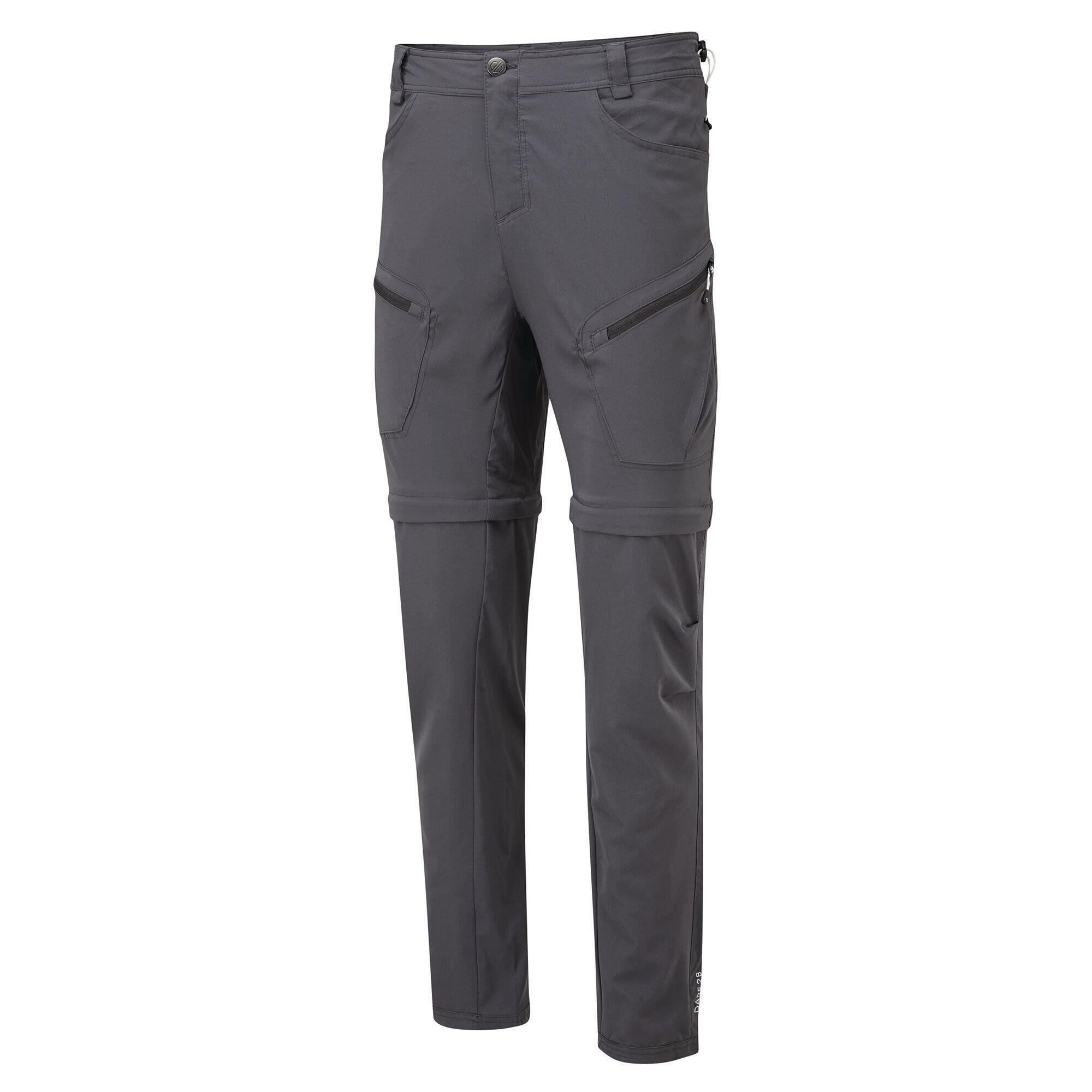 Mens Tuned In II Multi Pocket Zip Off Walking Trousers (Ebony Grey) 3/5