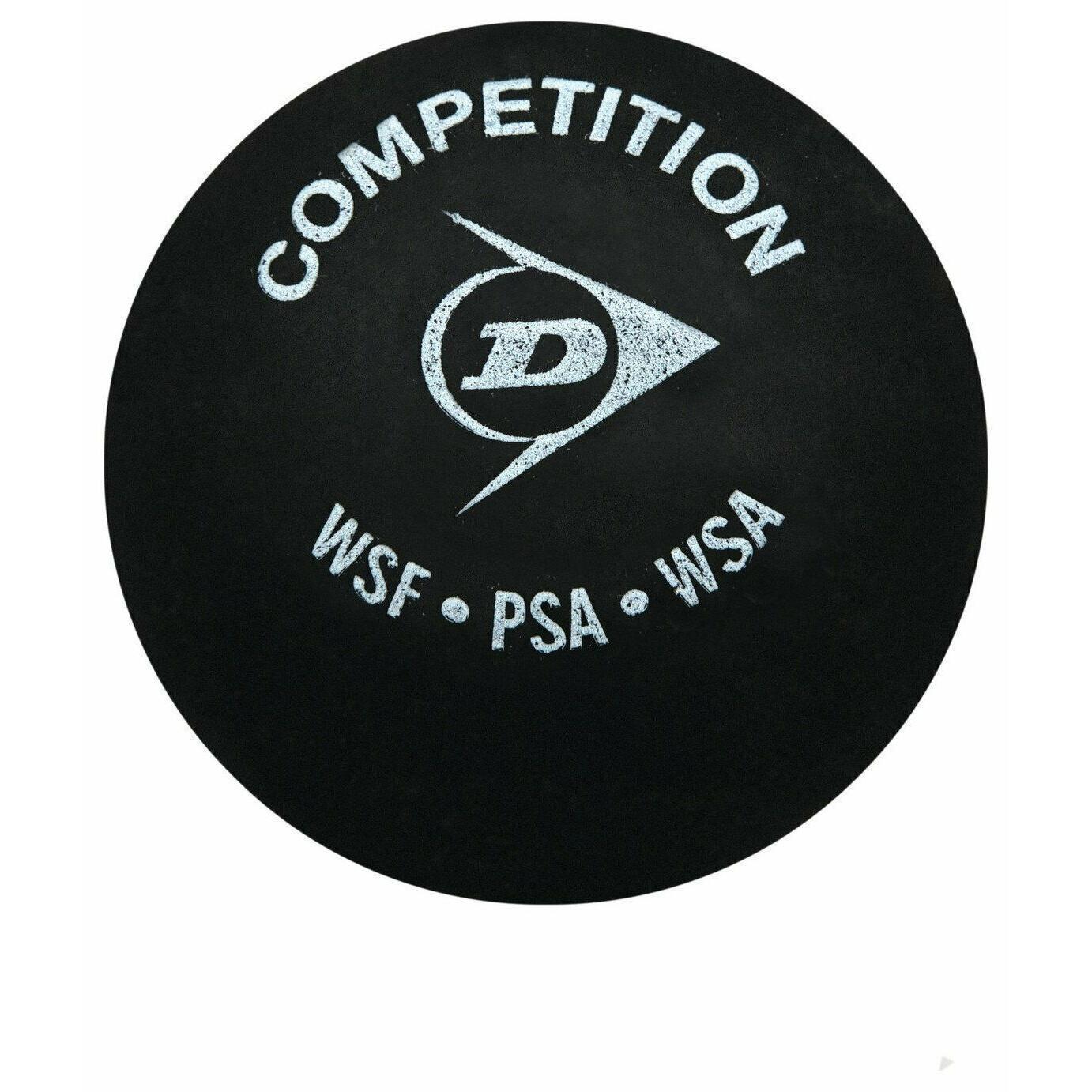DUNLOP Competition Squash Balls (Pack of 3) (Black)
