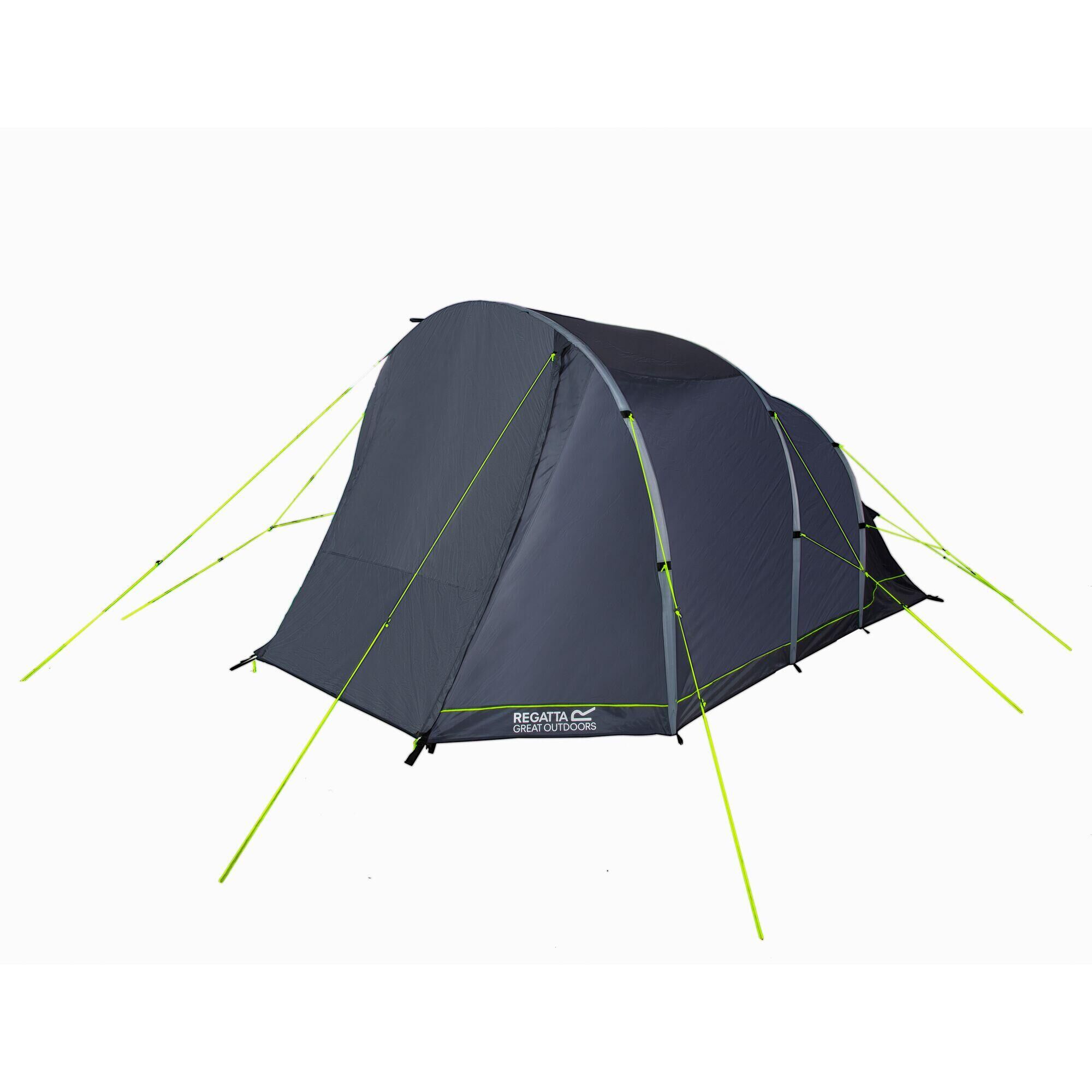 REGATTA Kolima V2 4-Man Adults' Camping Tent - Lead Grey Ebony