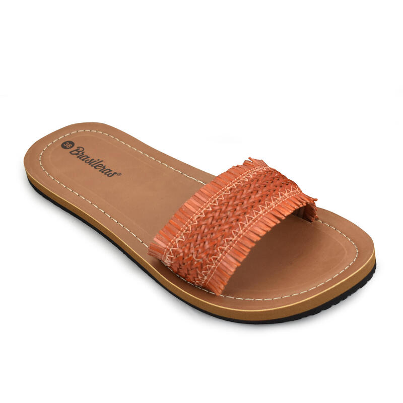 BRASILERAS Damen-Sandale in orange mit Gummisohle