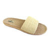 Sandales pour femmes Brasileras de couleur beige avec semelle en caoutchouc
