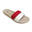 BRASILERAS Damen-Sandalen in Rot und Weiß mit Gummisohle