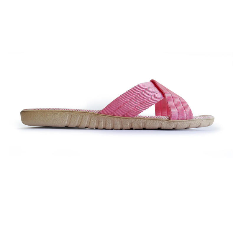 Sandales pour femmes Brasileras de couleur rose avec semelle en caoutchouc