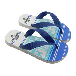 Kinderstrandslippers Brasileras blauwe rubberen zool