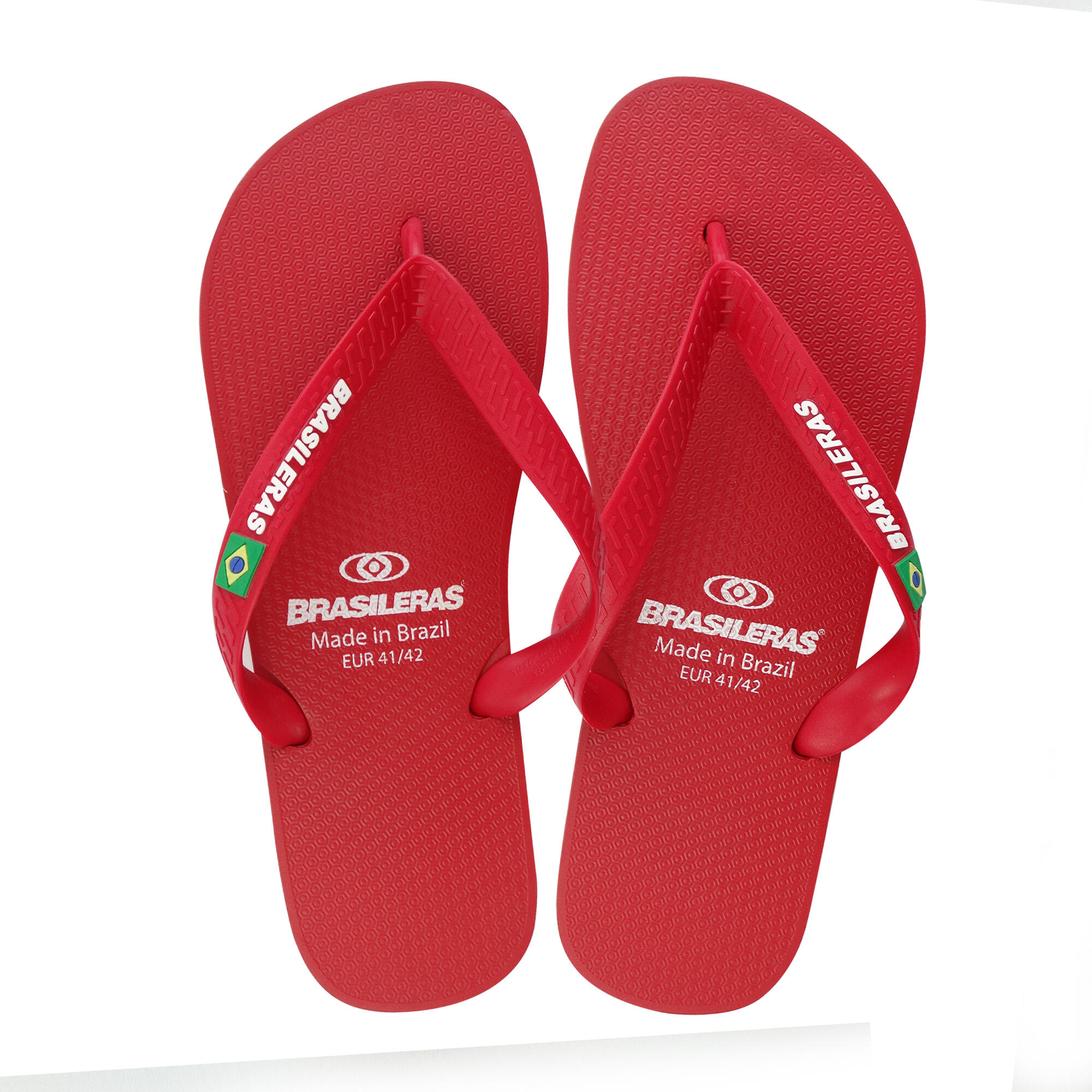 Chanclas Playa Hombre Brasileras Dedo Rojo suela goma